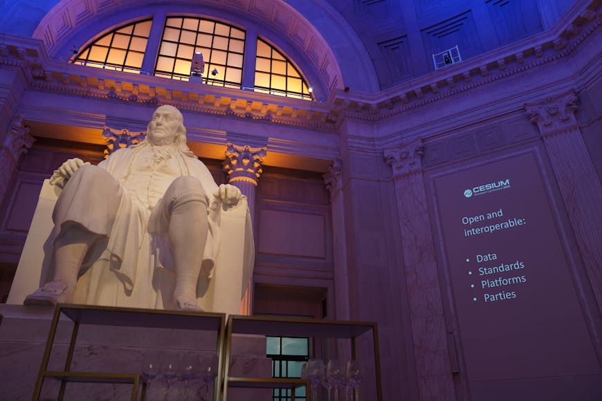 2025 Cesium Developer Conference: We closed out the conference with a party at The Franklin Institute. 