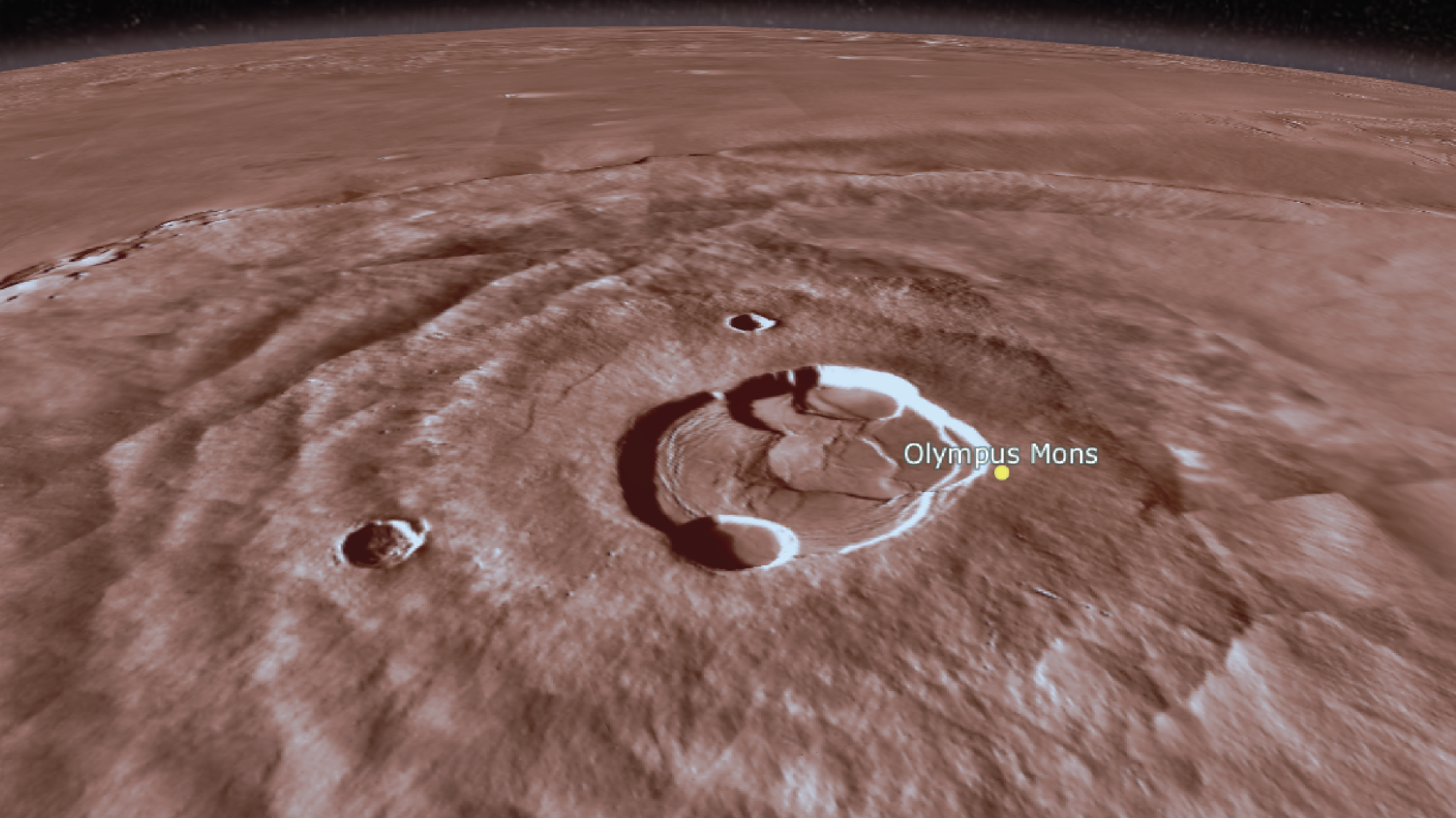 Olympus Mons seen on Cesium Mars