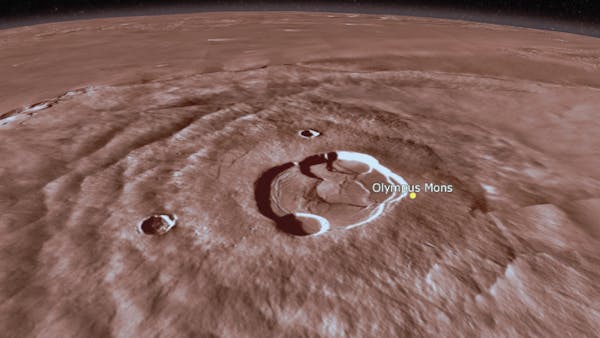 Olympus Mons seen on Cesium Mars