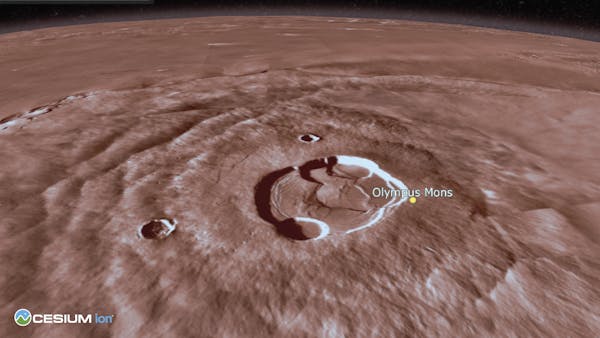 Olympus Mons seen on Cesium Mars