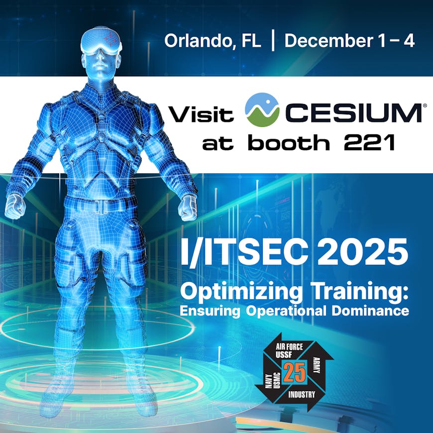 Visit Cesium at booth 221 at I/ITSEC 2025