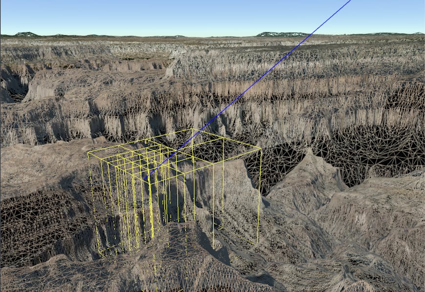 Canyon terrain in CesiumJS