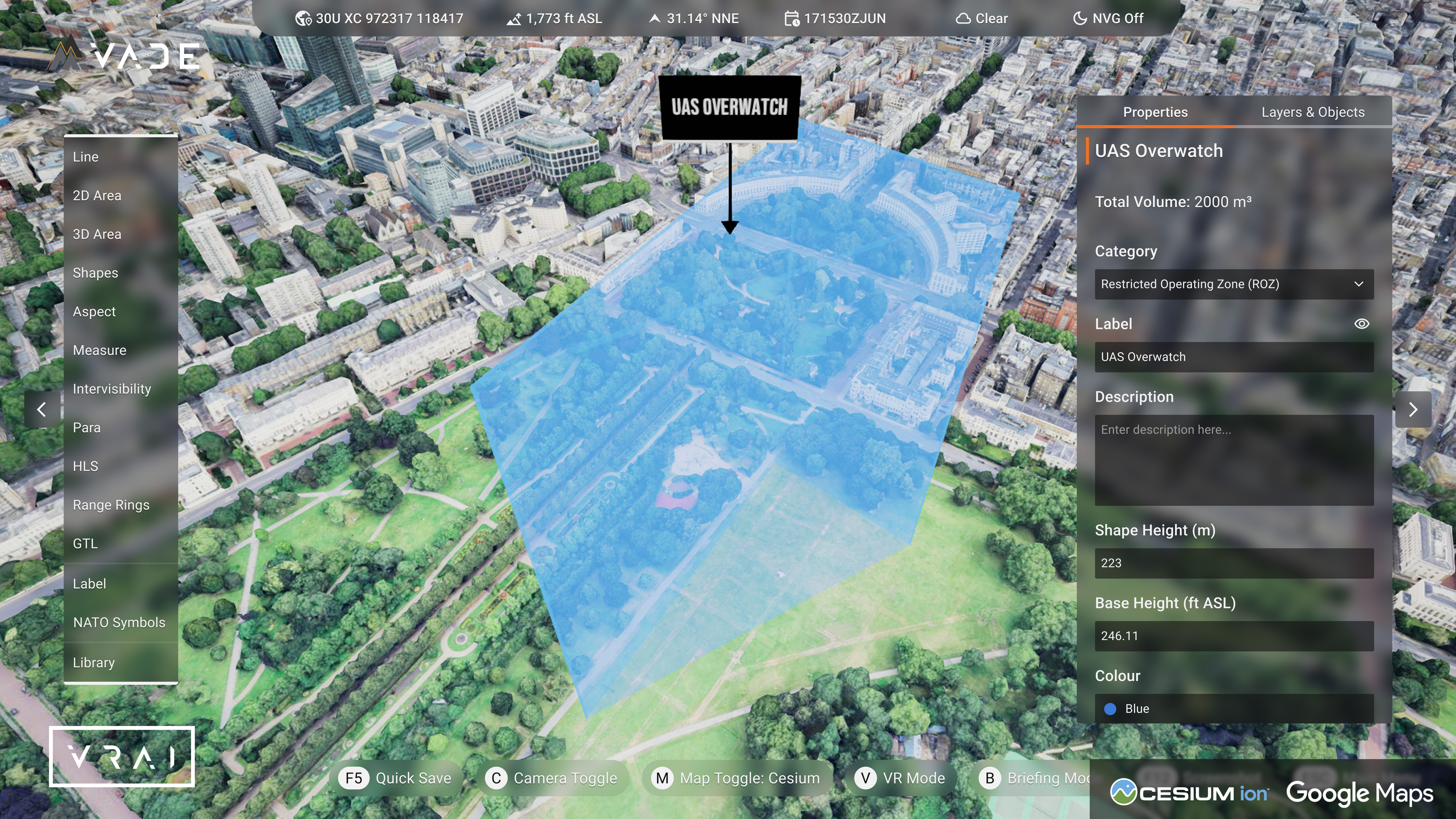 UAS overwatch in VADE. Courtesy VRAI.