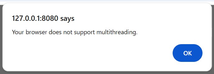 Your web browser does not support multithreading.