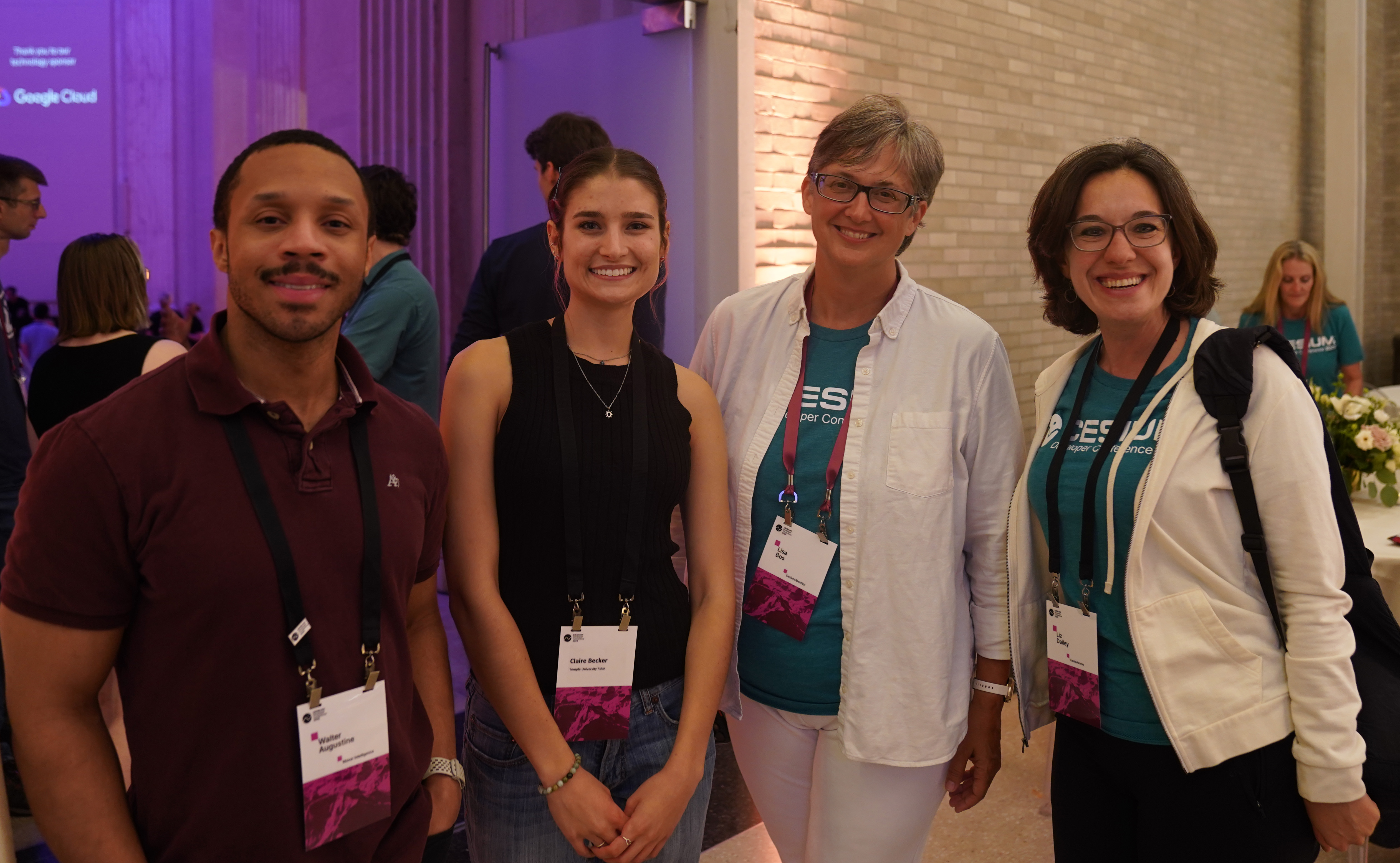 A group of four attendees of the 2025 Cesium Developers Conference