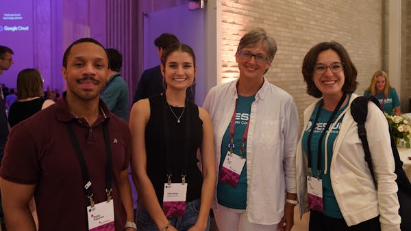 A group of four attendees of the 2025 Cesium Developers Conference