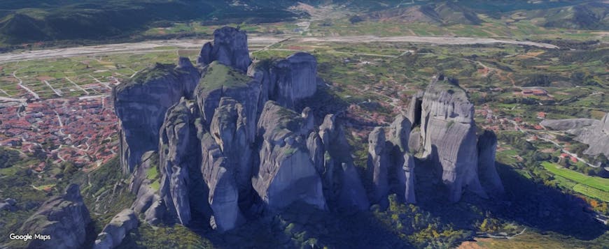 Meteora Google Photorealistic 3D Tiles dataset in WorldLens VR