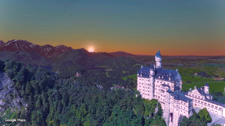 Neuschwanstein Castle Google Photorealistic 3D Tiles dataset in WorldLens VR
