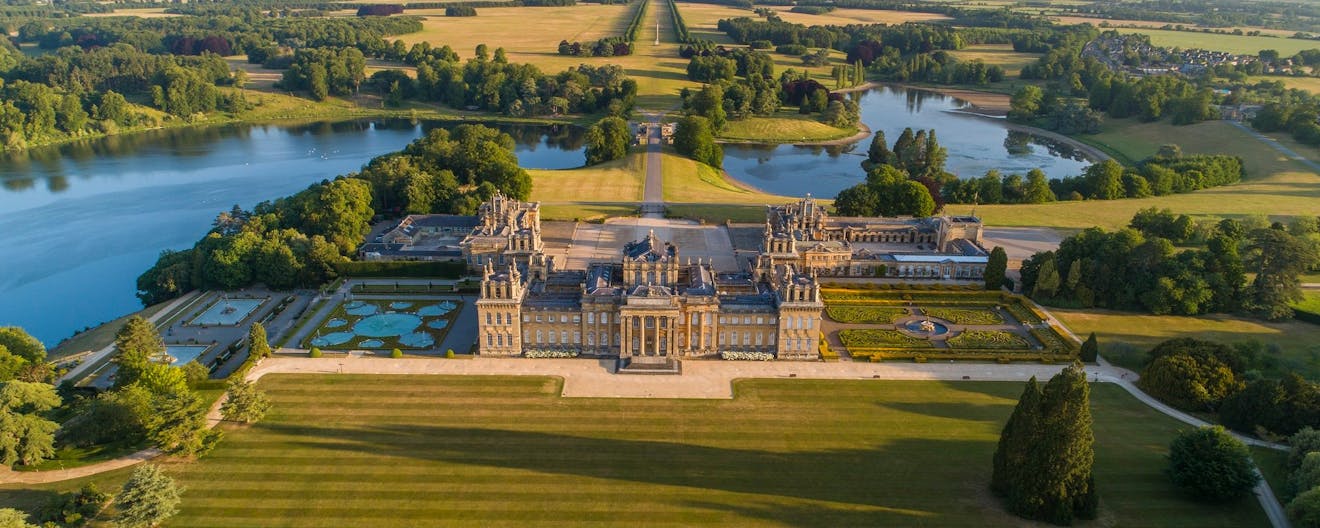 Overhead photo of Blenheim Palace
