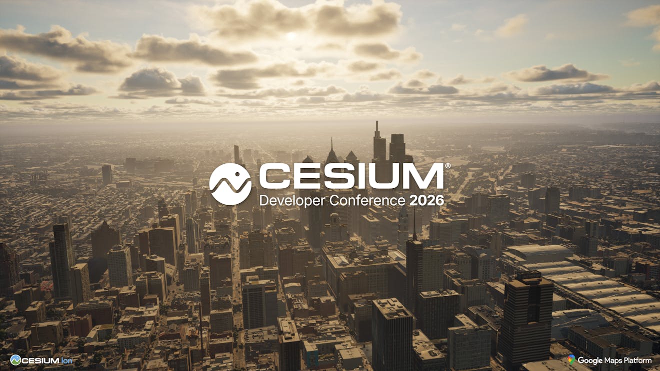 Philadelphia via Cesium for Unreal with the 2026 Cesium Developer Conference logo