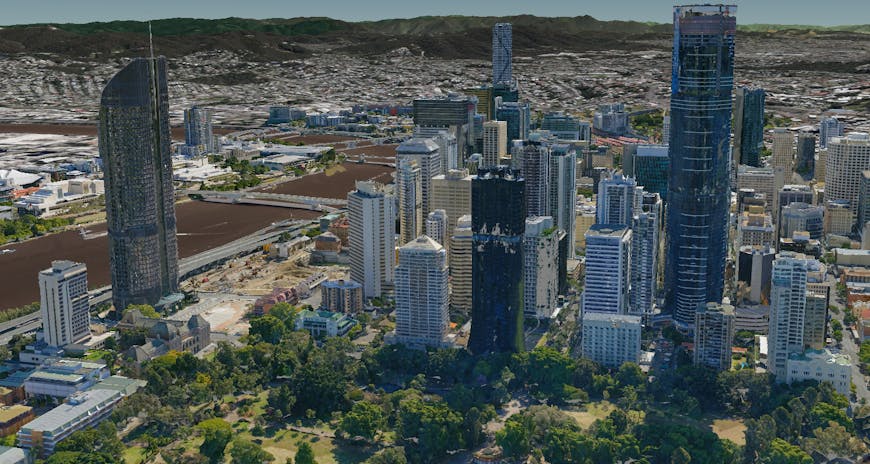 Photogrammetry models of city buildings in Brisbane