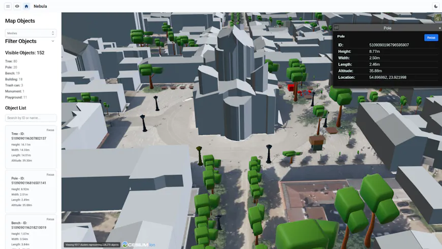 Matom.AI 3D city model of Kaunas Lithuania