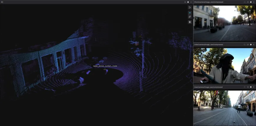 Matom.AI collecting point clouds via bicycle