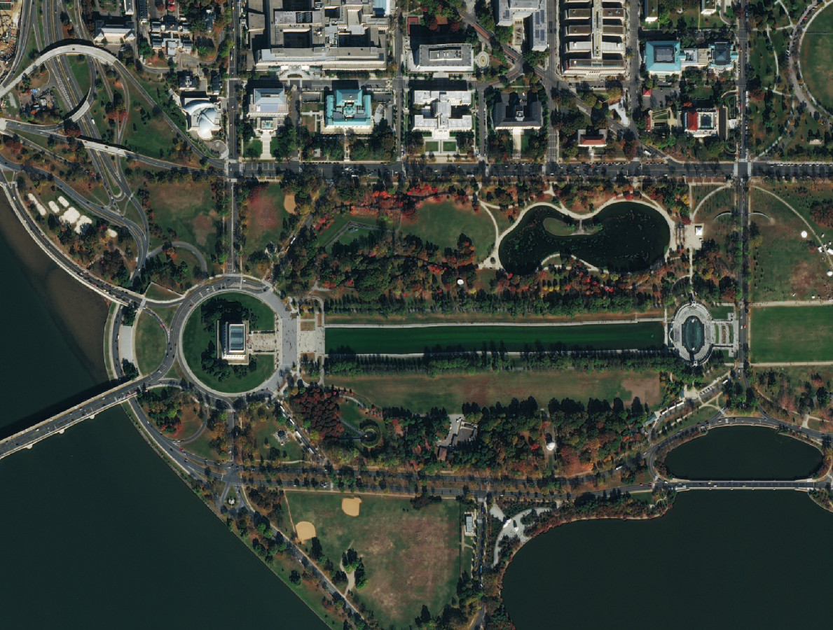 Bing Imagery of Washington DC visualized in Cesium.