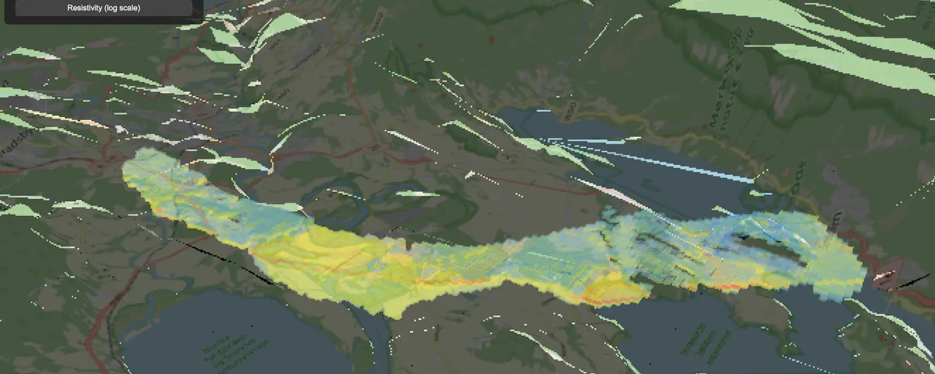 Subsurface data in the Netherlands visualized in CesiumJS by Bedrock.engineer using 3D Tiles voxels