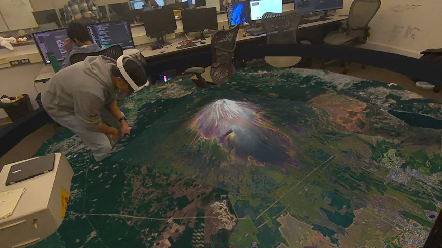Mount Fuji, Japan, visualized in VR with CollabXR by Purdue University Envision Center