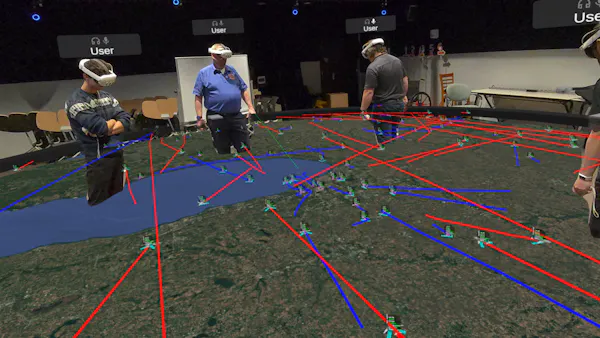 Live flight data visualized in VR with CollabXR by Purdue University Envision Center