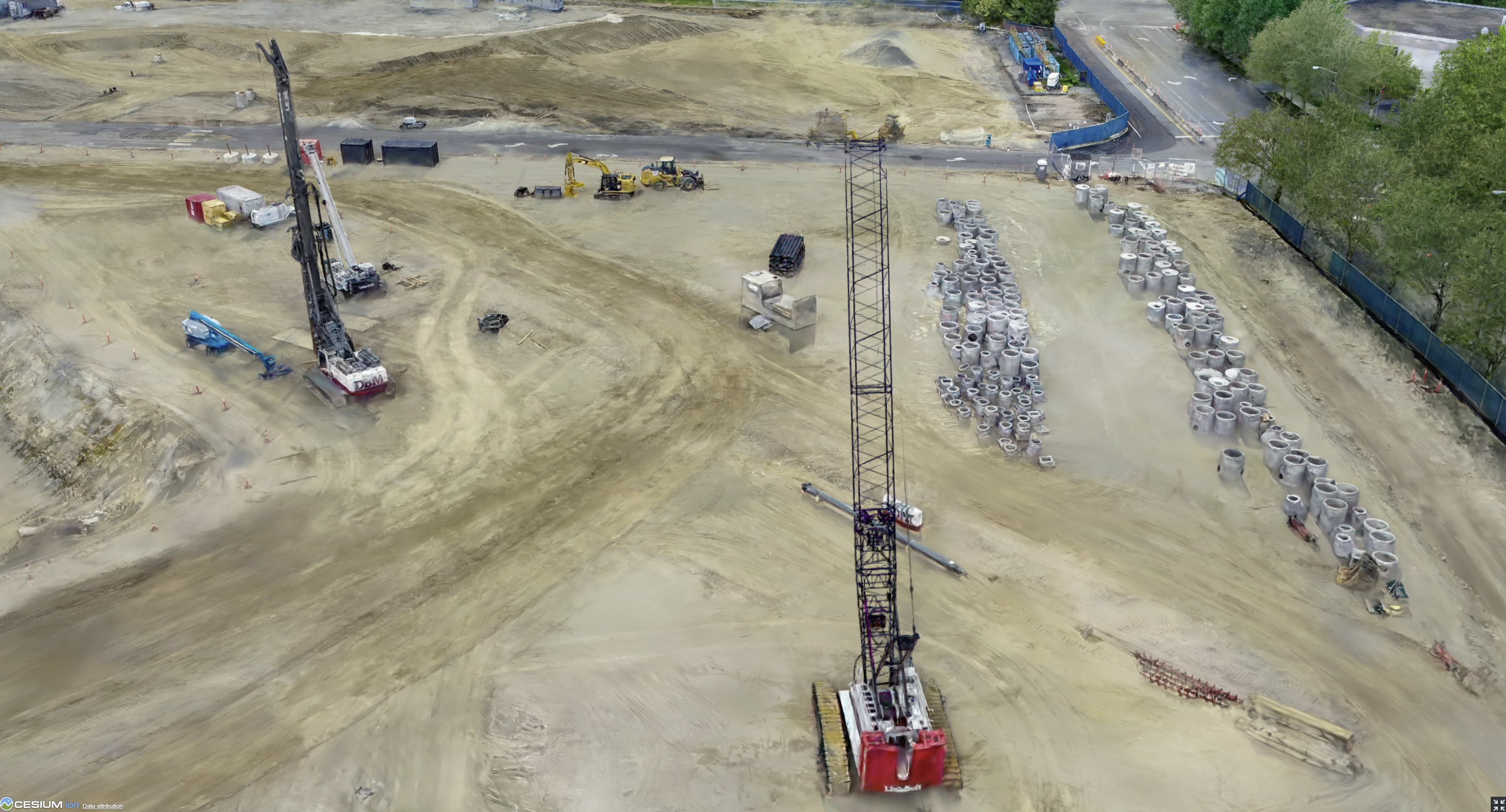 3D Gaussian splat of a crane.