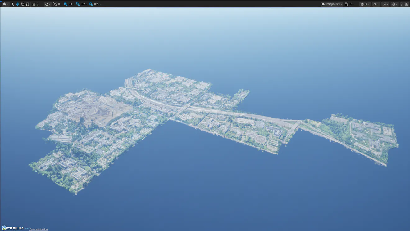 In the Cesium ion Assets panel, locate your Gaussian splat tileset and click “Add to Level.”  