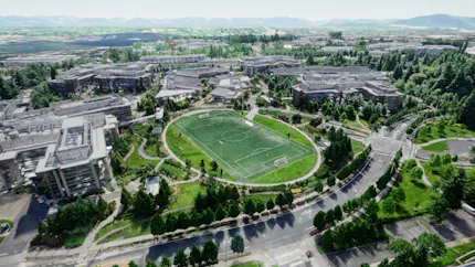 The Microsoft campus in Redmond, Washington, visualized with 3D Gaussian splat tilesets in Cesium for Unreal.
