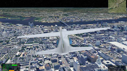 Plane in CesiumJS flight simulator built with AI