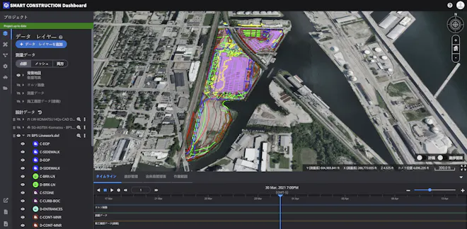 Linework display in EARTHBRAIN Smart Construction Dashboard