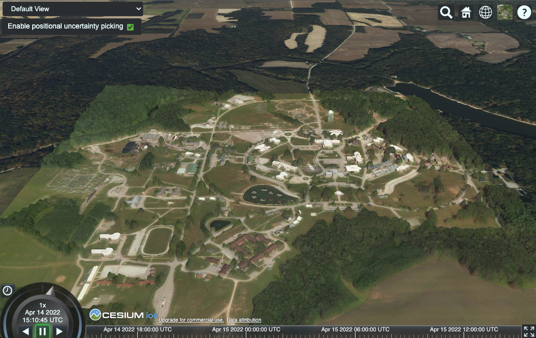 Screenshot of 3D Tiles Next Uncertainty picking demo