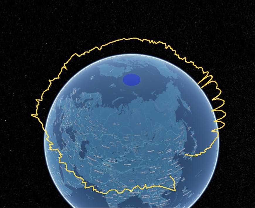 Flight path of WindBorne Systems weather balloon