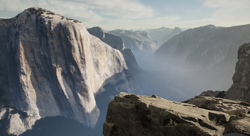 El Capitan in Cesium for Unreal with added foliage