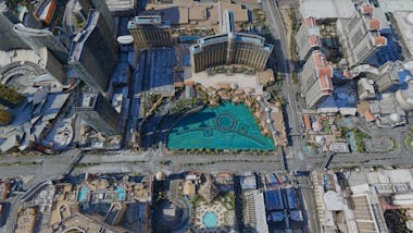 Satellite View of the Las Vegas Strip. Las Vegas Interactive VR Map