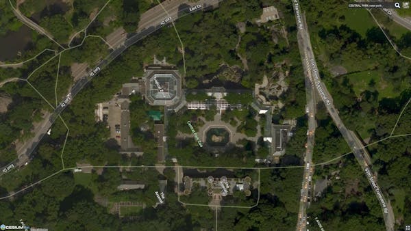 Satellite imagery of the central park zoo