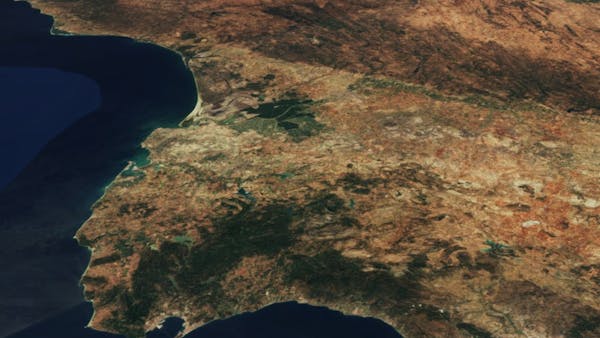 Sentinel-2 cloudless satellite imagery of Spain