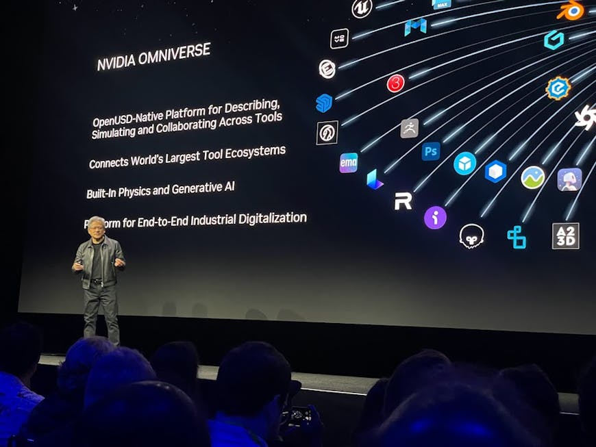 Cesium featured in NVIDIA CEO Jensen Huang's keynote address at SIGGRAPH 2023. 