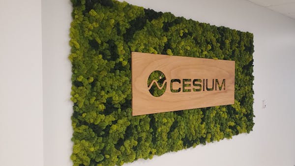 Reception area at Cesium headquarters in Philadelphia.