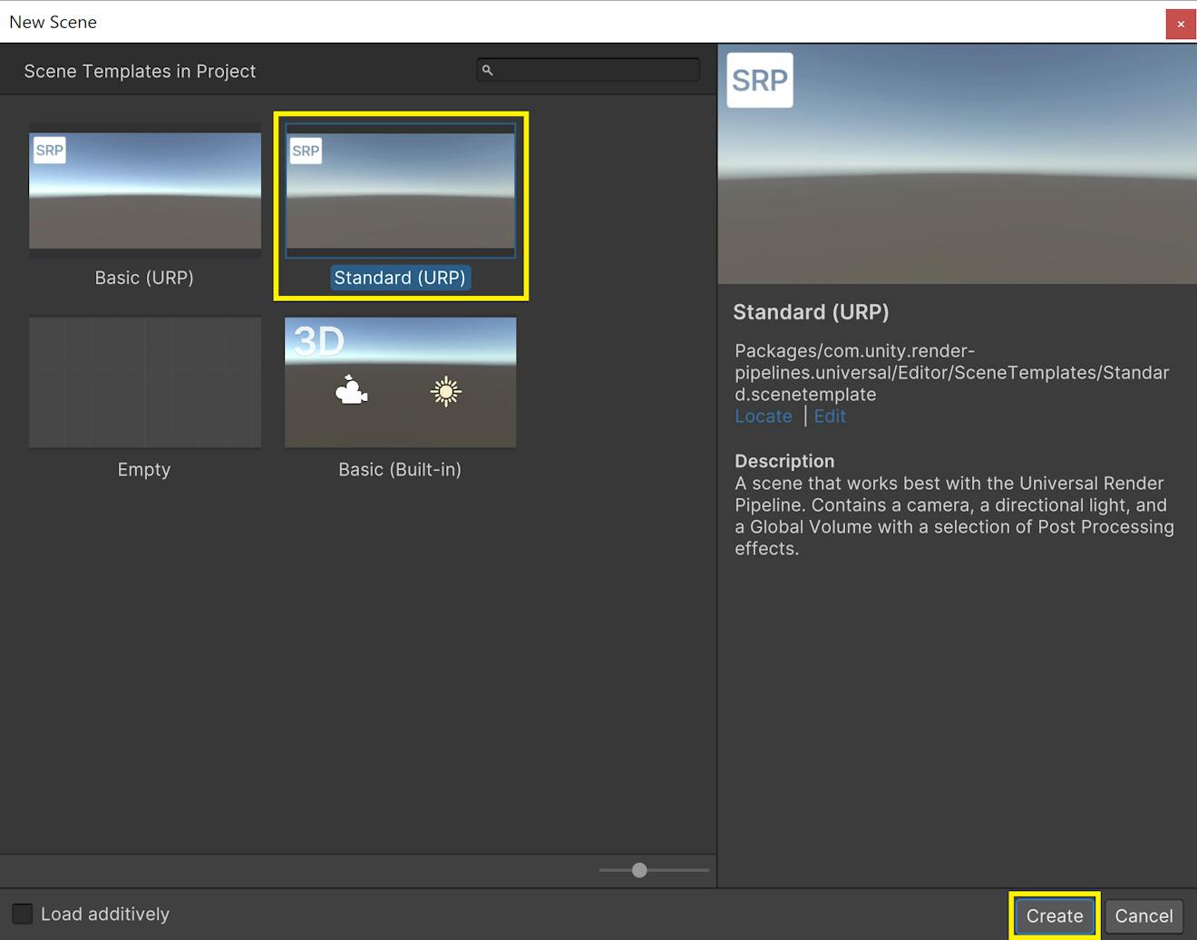 Cesium for Unity adding datasets. Create new scene.