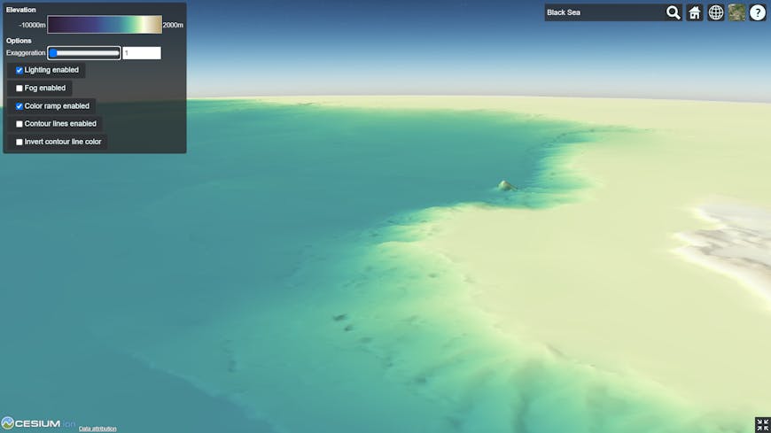 Getting started with Cesium Global Bathymetry in CesiumJS