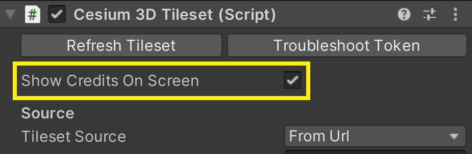 Enable Show Credits On Screen on the Cesium3DTileset to comply with the Google Maps Terms of Service.