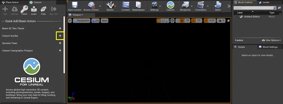 Cesium for Unreal v1 Quickstart – Cesium
