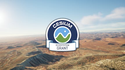 Cesium Ecosystem Grants Badge with Background image