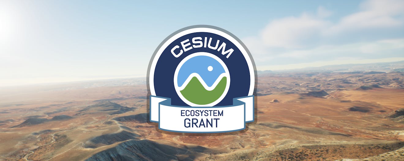 Cesium Ecosystem Grants Badge with Background image
