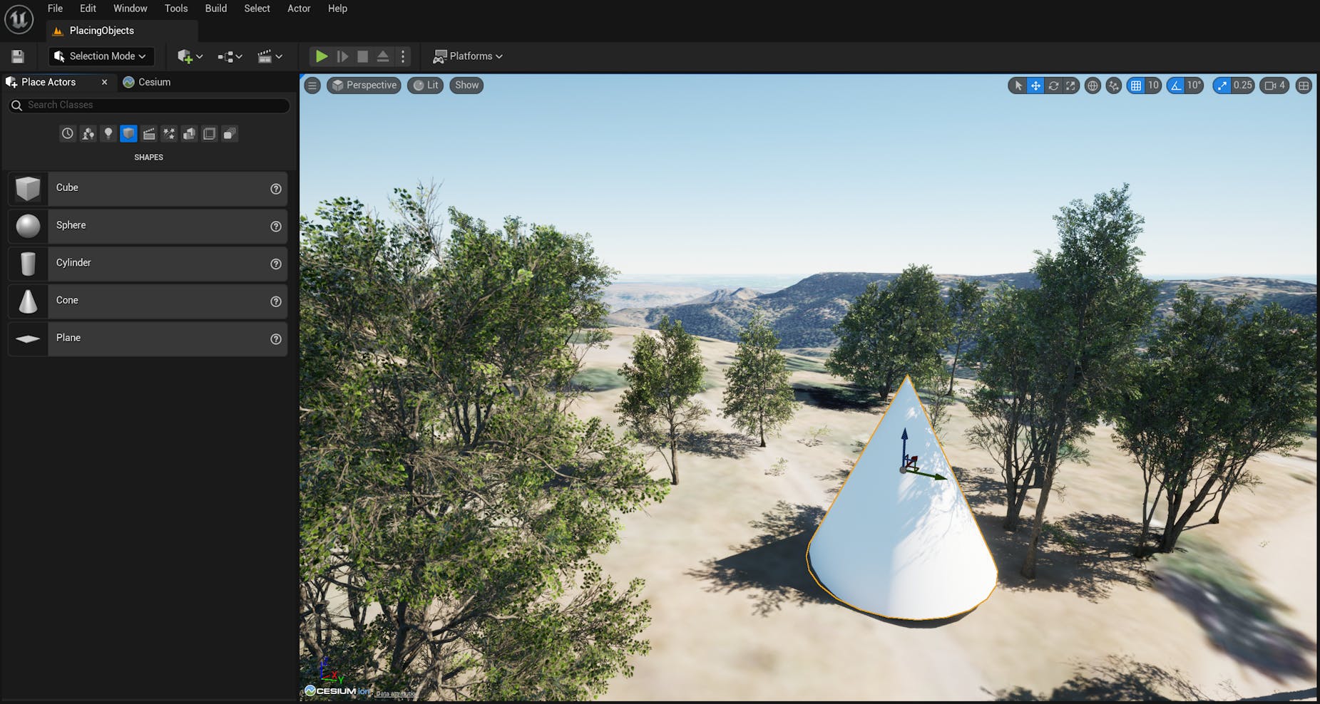 Placing Objects on the Globe – Cesium