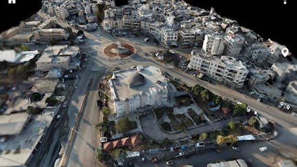3D model of an urban center in Idlib, Syria, in Reveal's Farsight app