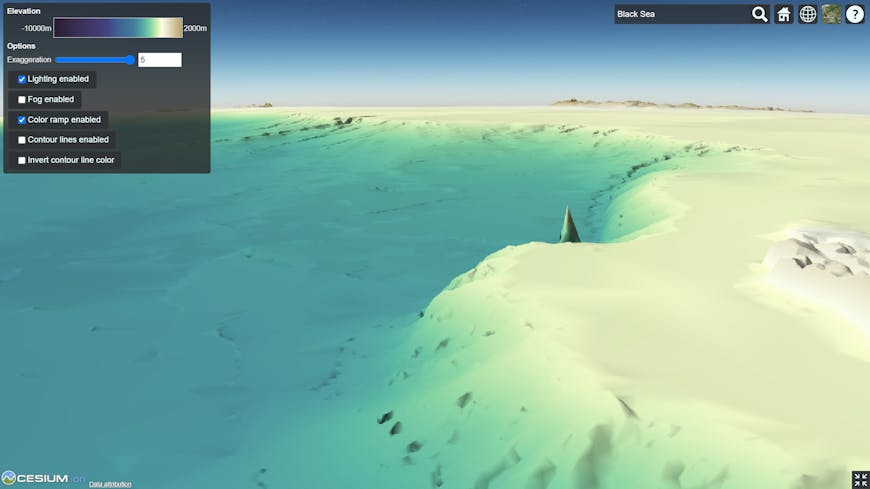 Getting started with Cesium Global Bathymetry in CesiumJS