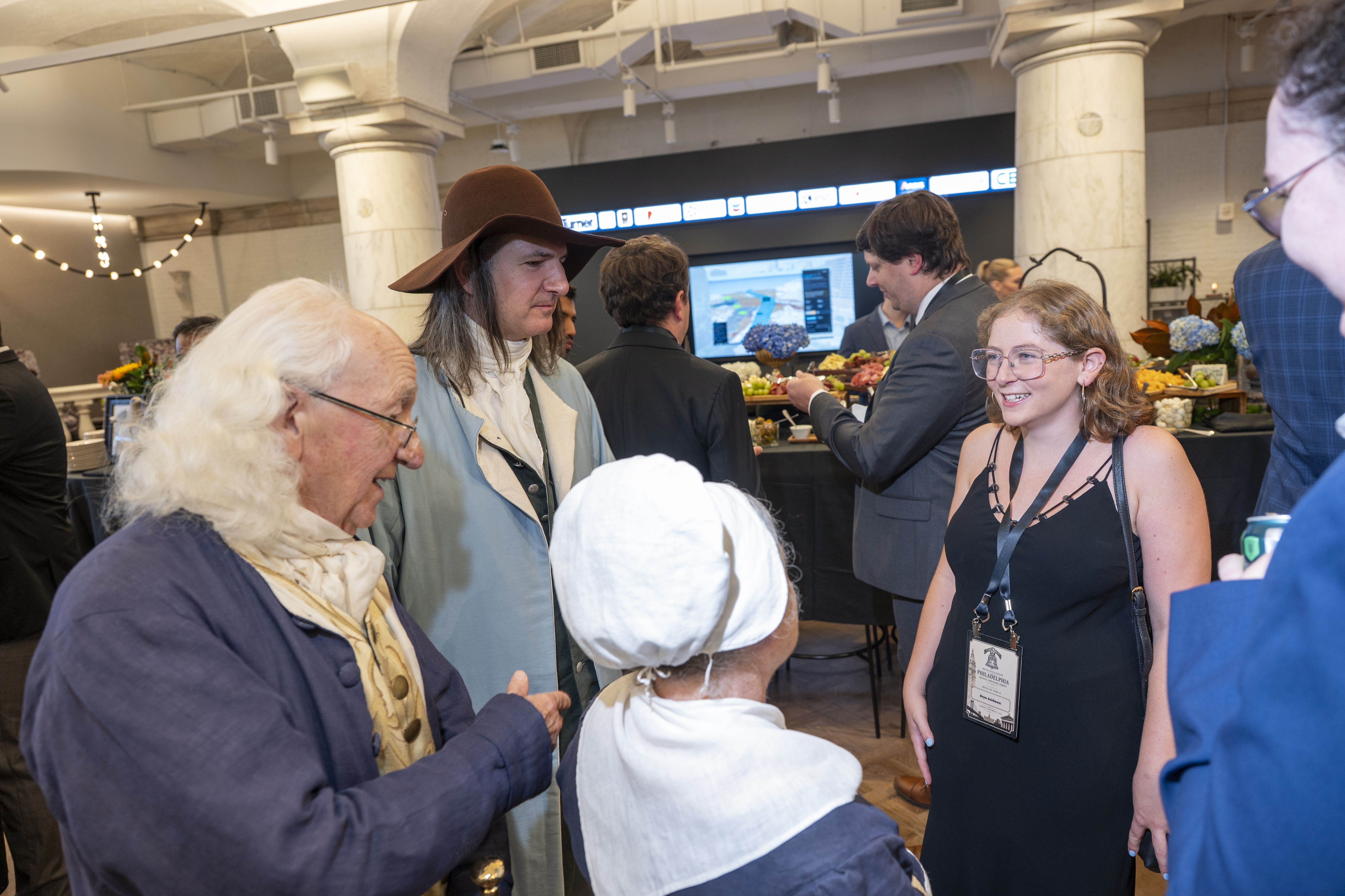 historical reenactors with Bentley team
