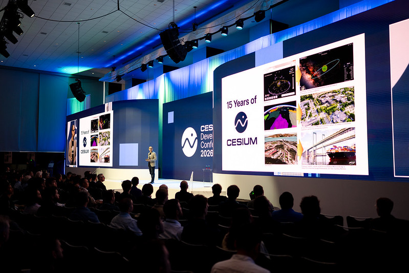 Opening Keynote of 2026 Cesium Developer Conference with Patrick Cozzi on stage
