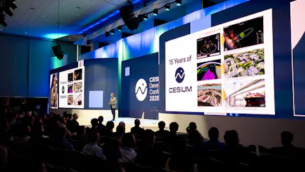 Opening Keynote of 2026 Cesium Developer Conference with Patrick Cozzi on stage
