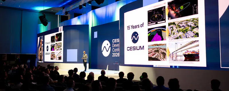 Opening Keynote of 2026 Cesium Developer Conference with Patrick Cozzi on stage