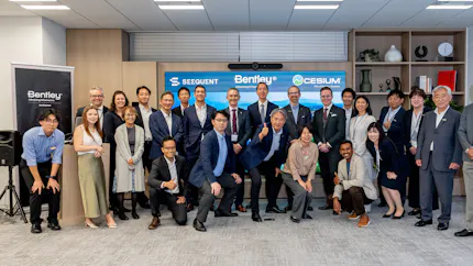 Bentley, Cesium, and Seequent teams at the Bentley Japan office opening in June 2026