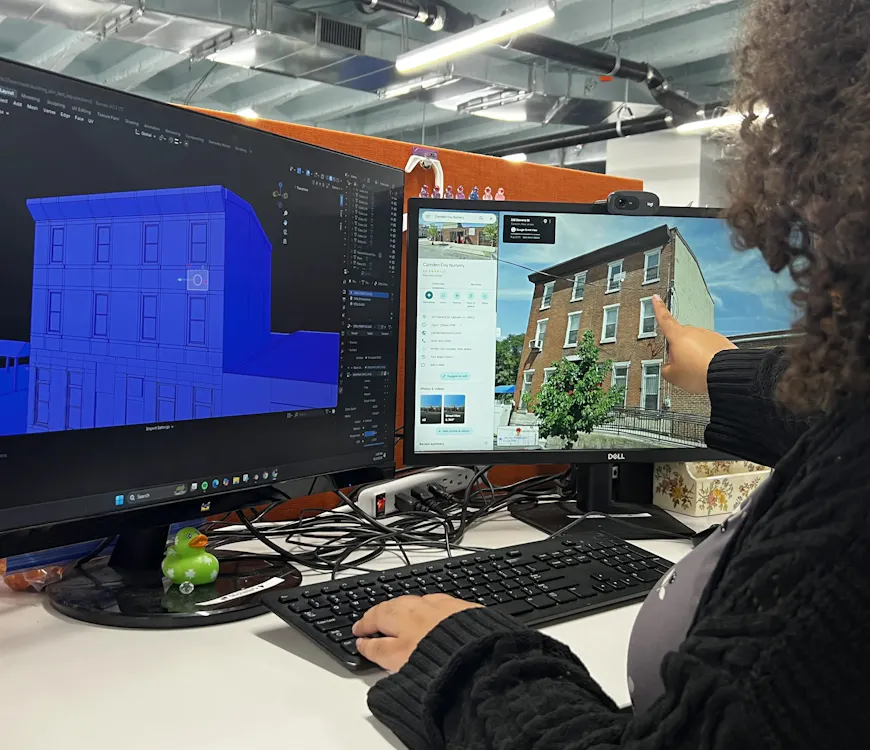 Hopeworks intern working on Camden digital twin