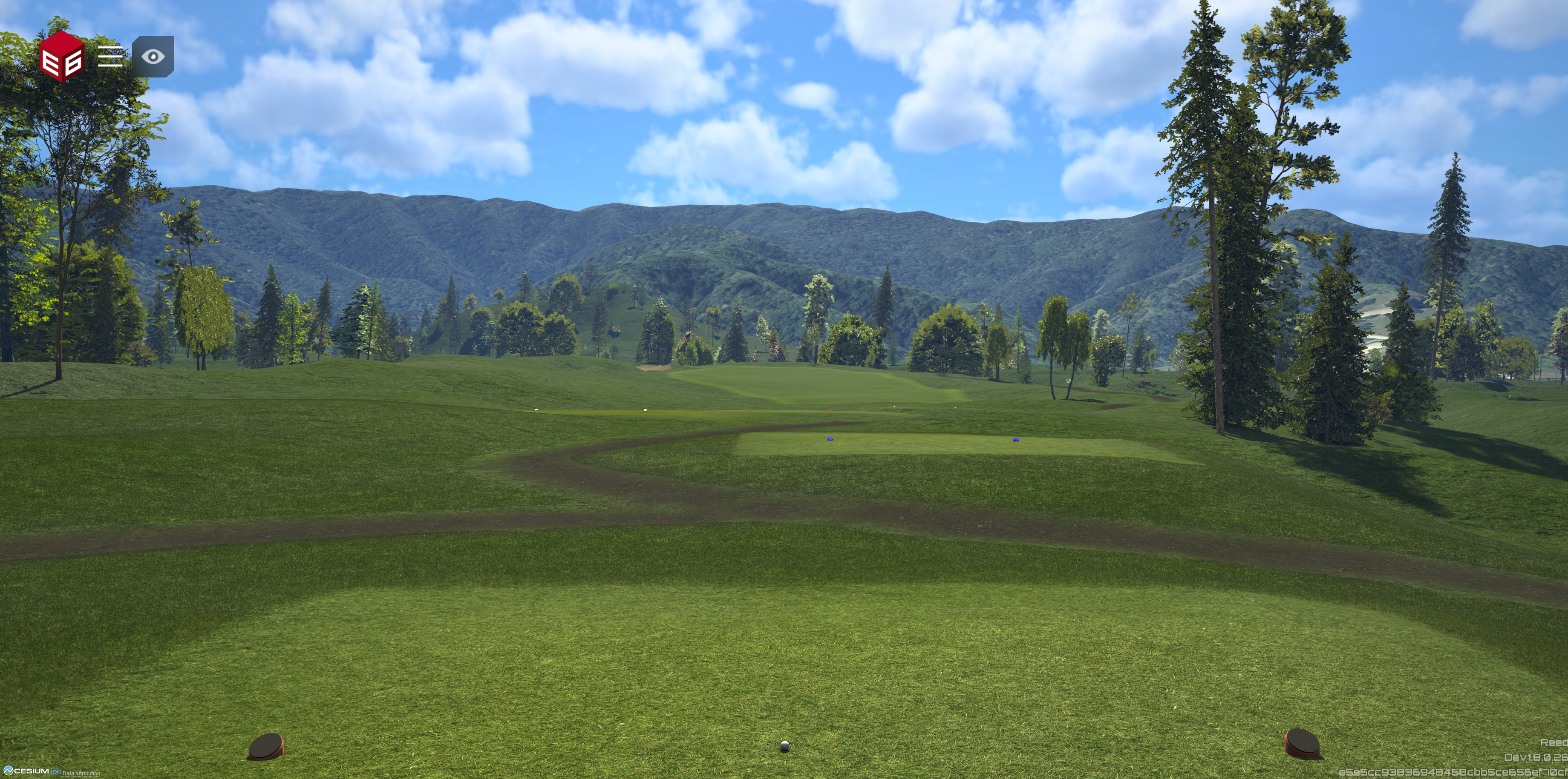Simulated golf course created in Cesium for Unreal